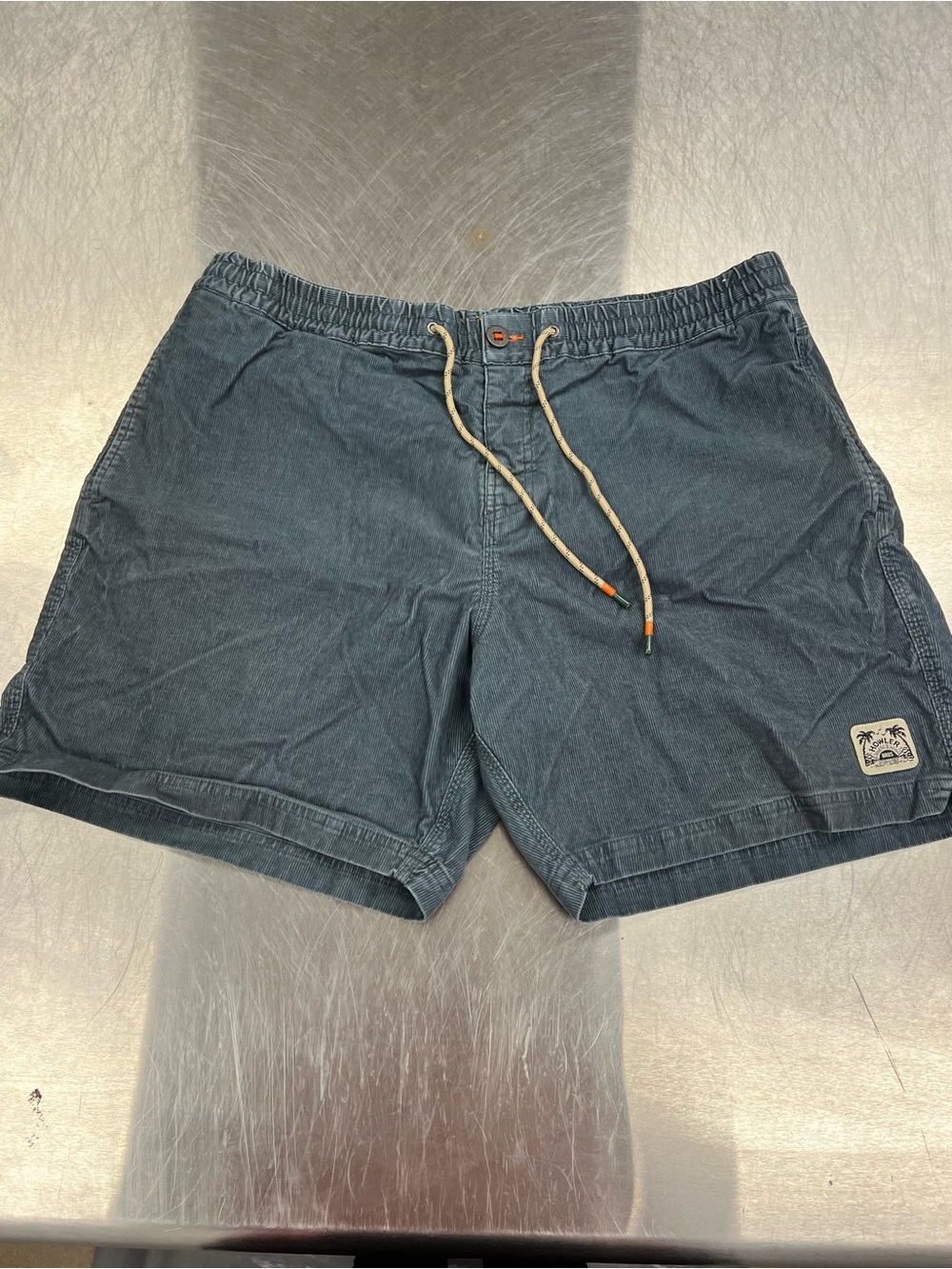Howler Brothers Gray/Blue Elastic Waist Shorts Men’s 40